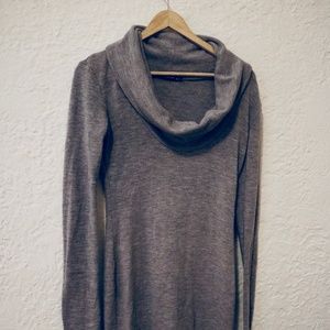 PATTYBOUTIK Cowl Neck Knit Dress Light Gray Small